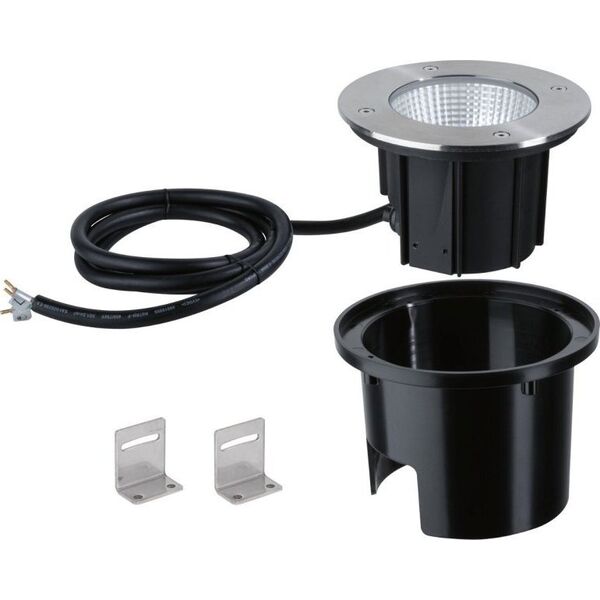 Paulmann Oprawa najazdowa DUREA LED 8W 530lm IP67 okrągła 3000K 230V stal nierdzewna 13684545 4000870946541