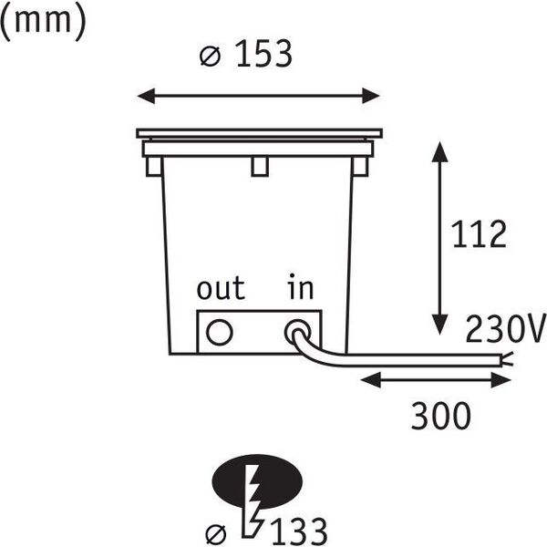 Paulmann Oprawa najazdowa DUREA LED 8W 530lm IP67 okrągła 3000K 230V stal nierdzewna 13684545 4000870946541