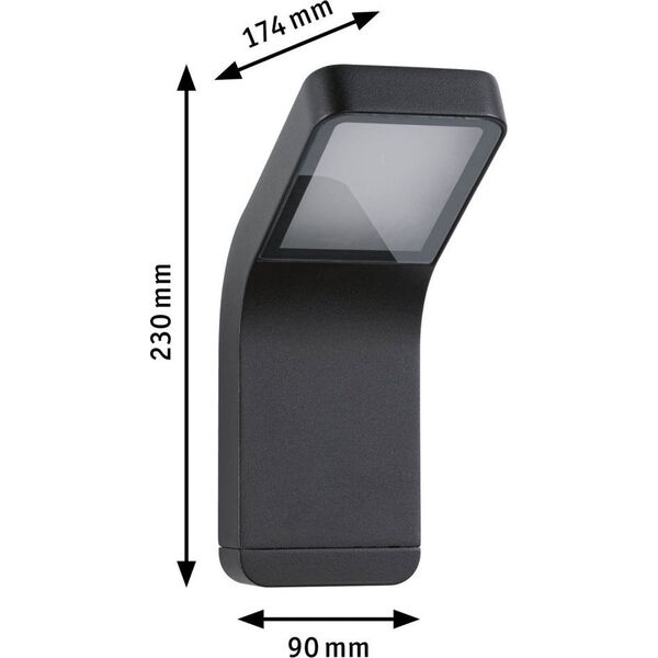 Kinkiet Paulmann Oprawa elewacyjna KULMA LED 7.5W 520lm 500mm 3000K IP44 odporna na wodę morską 230V antracyt aluminium 13684572 4000870947449