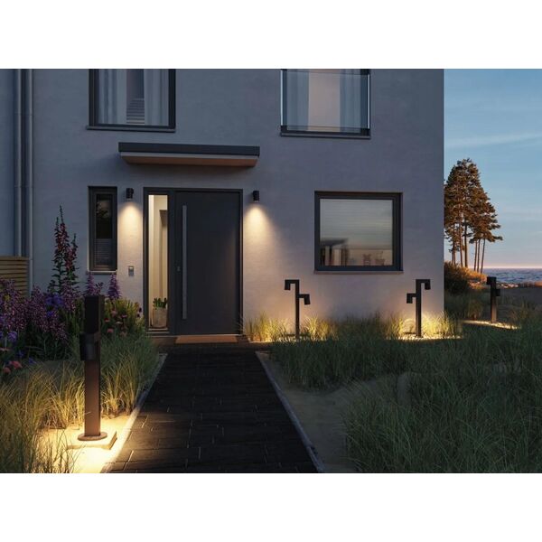 Kinkiet Paulmann Oprawa ogrodowa KIMU LED 2X8W 2X750lm 3000K IP44 230V antracyt aluminium 13684587 4000870948248