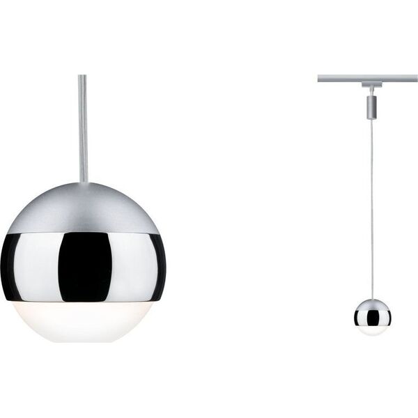 Paulmann Oprawa zwieszana na szynoprzewód URail CAPSULE LED II DIM 6W 2700K  230V chrom matowy / metal 13684603 4000870954577