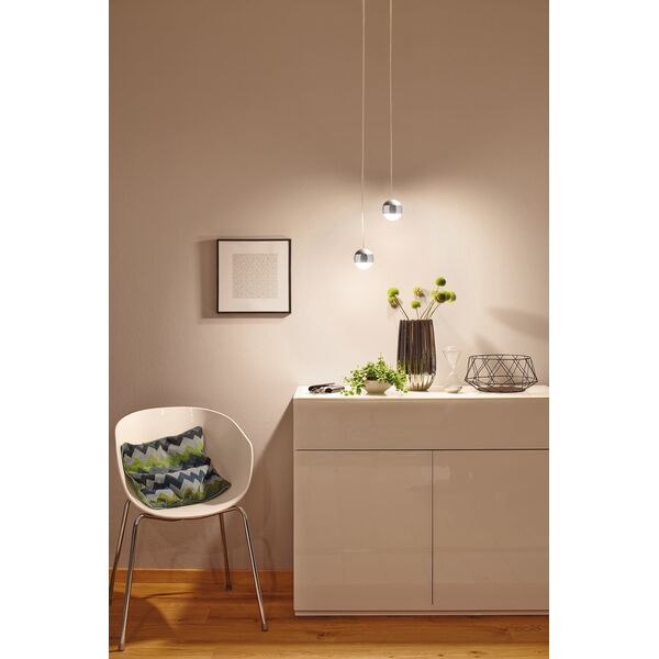 Paulmann Oprawa zwieszana na szynoprzewód URail CAPSULE LED II DIM 6W 2700K  230V chrom matowy / metal 13684603 4000870954577