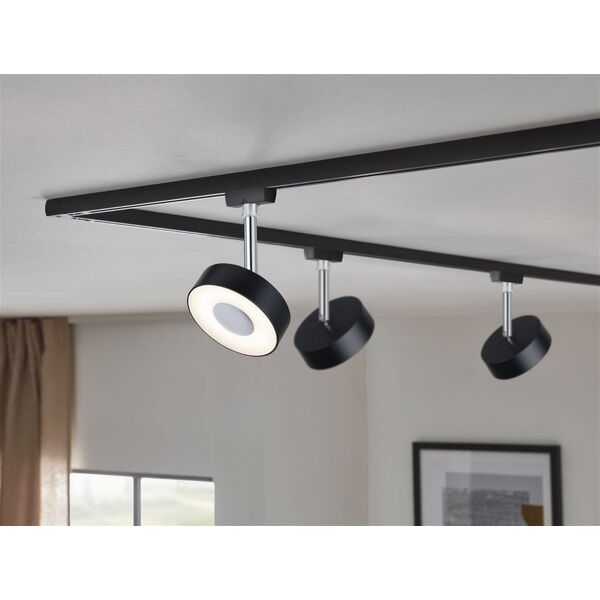 Paulmann Reflektor na szynoprzewód URail CIRCLE LED DIM 5W 160lm 3000K 230V czarny matowy/ metal 13684624 4000870955895
