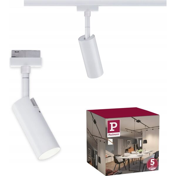 Paulmann Reflektor na szynoprzewód URail TUBO LED 3-STEP DIM 4W 150lm 4000K 230V biały / metal 13684634 4000870955970