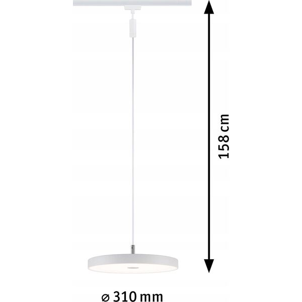 Paulmann Oprawa na szynoprzewód URail HILDOR LED DIM 15W 850lm 3000K 230V biały matowy/ metal 13684643 4000870967911