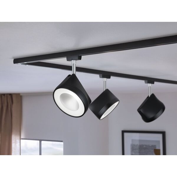 Paulmann URail System Spot Arena 1x15W Czarny Mat/Chrom 230V Metal 4000K ściemniany 13684648 4000870969427