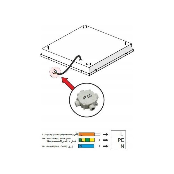 Lampa sufitowa LUG Oprawa rstrowa LED LUG Light Medica 1 070101.5L02.312 600x600 ED 3900lm/840 MAT SH IP65 podtynkowa do sufitów modułowych biała 13684787 5900530117405