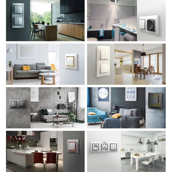 Ospel Ramka potrójna Aria Prestige Ospel białe szkło R-3UGC/31/00 13684855 5906729004648