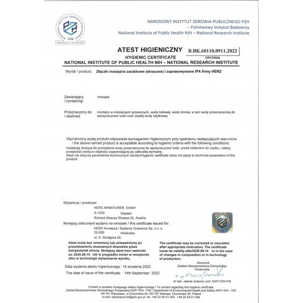 Herz Złączka PEX redukcyjna 26x20 Herz P 7026 02 zaprasowywana 13685029 9004174134104
