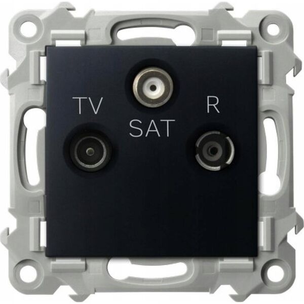 Ospel Gniazdo RTV-SAT Ospel Szafir GPA-ZS/m/33 końcowe czarny metalik 13685166 5906729013725