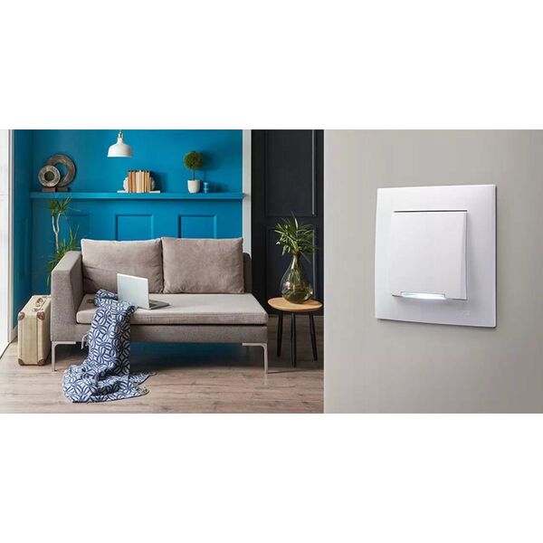 Ospel Łącznik jednobiegunowy Ospel Szafir ŁP-1Z/m/00 biały 13685170 5906729011530
