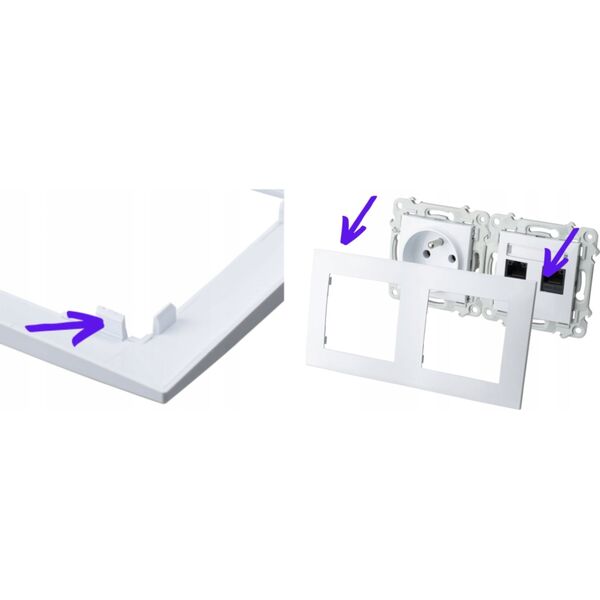 Ospel Łącznik dwugrupowy świecznikowy Ospel Szafir ŁP-2Z/m/33 czarny metalik 13685175 5906729013190