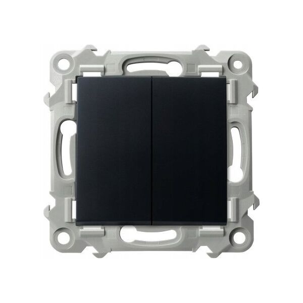 Ospel Łącznik dwugrupowy świecznikowy Ospel Szafir ŁP-2Z/m/33 czarny metalik 13685175 5906729013190