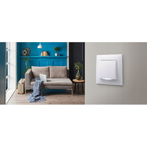 Ospel Łącznik dwugrupowy świecznikowy Ospel Szafir ŁP-2Z/m/00 biały 13685182 5906729011554