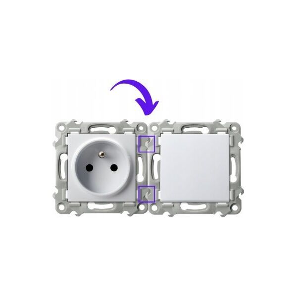Ospel Łącznik krzyżowy Ospel Szafir ŁP-4Z/m/00 biały 13685189 5906729011592