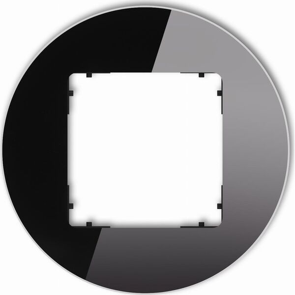 Karlik Ramka pojedyncza Karlik Icon 12-12-IRSO-1 uniwersalna okrągła efekt szkła czarny mat 13685224 5903672027564