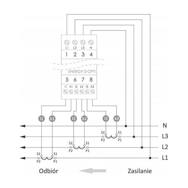 F&F Monitor licznik zużycia energii trójfazowy Energy-3-OPTI-100 F&F WI-MEF-3-OPTI-100 13685369 5902431676241