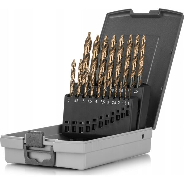 Wiertło SMART365 kpl. wierteł hss co step-tec 19szt 1-10x0,5mm 13700270 5901769688179