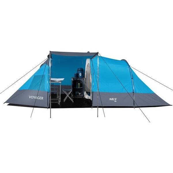 Namiot turystyczny Nils Extreme Namiot turystyczny kempingowy voyager Nils camp NC3027 niebieski 4 osobowy 450x260x150cm 13700936 5907695523218