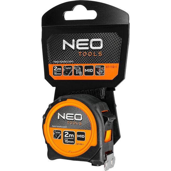 Neo NEO MIARA ZWIJANA STALOWA 2m 16mm NYLON CERTYFIKAT MID MAGNES 67-112-1 13703088 5907558495218