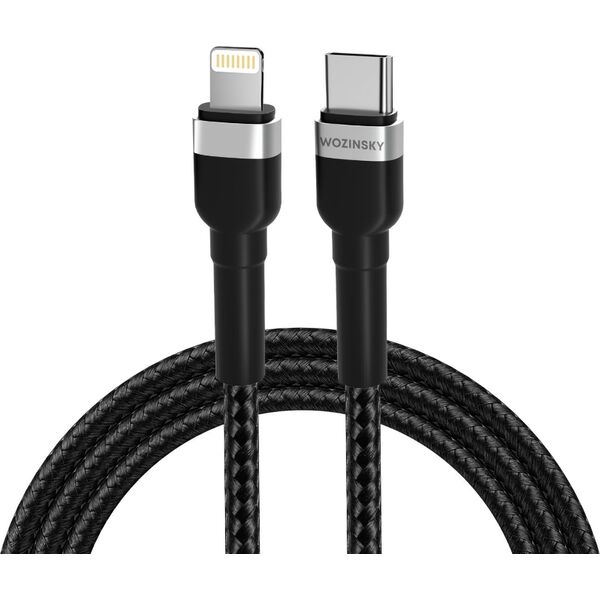 Kabel USB Wozinsky USB-C - Lightning 1 m Czarny (5907769308758) 13703544 5907769308758
