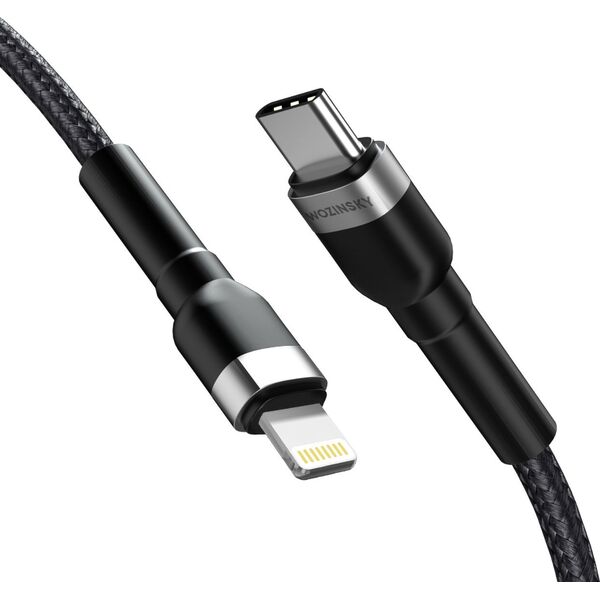 Kabel USB Wozinsky USB-C - Lightning 1 m Czarny (5907769308758) 13703544 5907769308758
