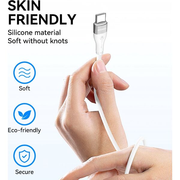 Kabel USB Wozinsky USB-C - USB-C 1 m Biały (5907769308796) 13703545 5907769308796