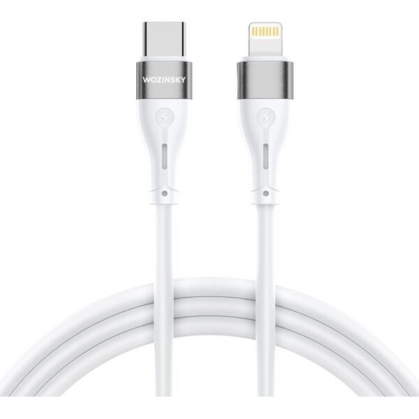 Kabel USB Wozinsky USB-C - Lightning 1 m Biały (5907769308772) 13703546 5907769308772