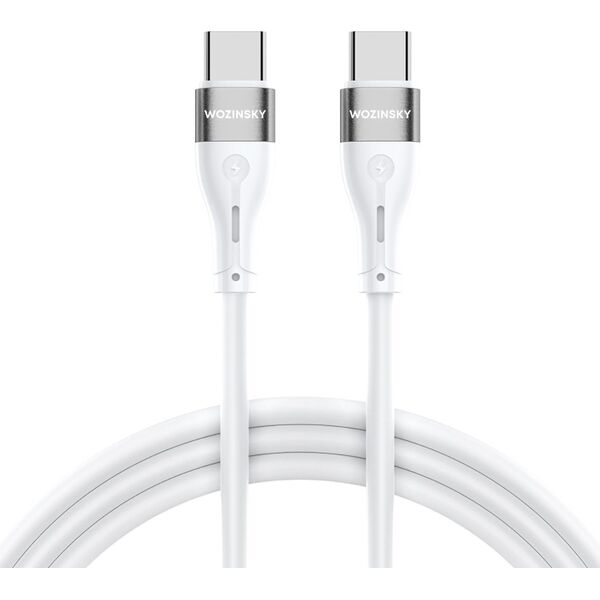 Kabel USB Wozinsky USB-C - USB-C 2 m Biały (5907769308802) 13703547 5907769308802