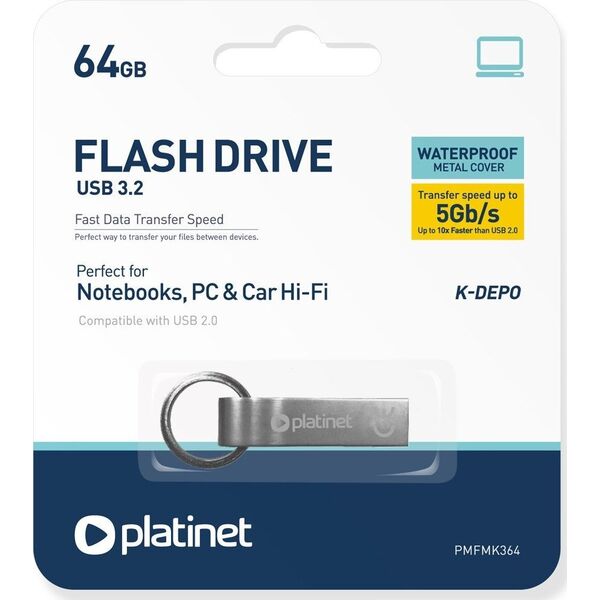 Pendrive Triton PLATINET PENDRIVE USB 3.2 K-Depo 64GB METAL UDP WATERPROOF [45783] 13724472 5907595457835