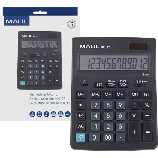 Kalkulator Maul Kalkulator Maul MXL 12 czarny - 13749617 4002390085915