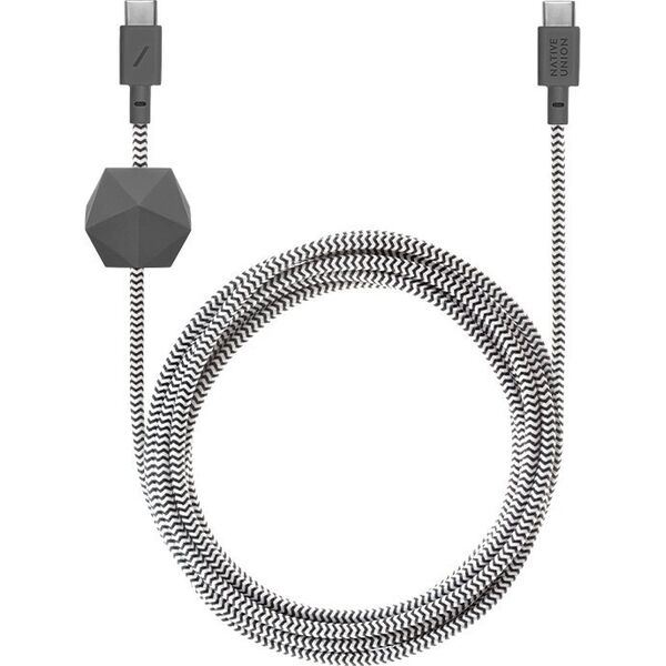 Kabel USB Native Union USB-C - USB-C 1.8 m Czarno-biały (ACABLE-C-ZEB-NP) 13749701 4895200477105