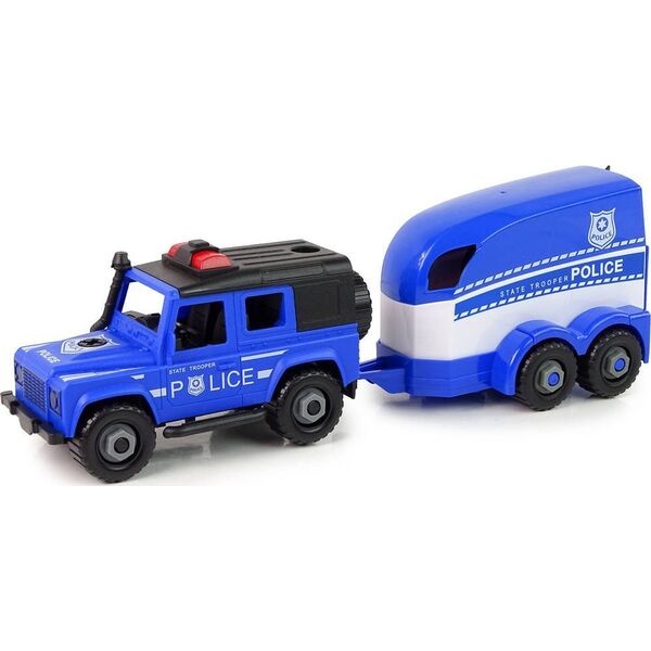 LeanToys Auto Terenowe Transporter Policja Do Rozkręcania DIY Koń 13755565 5905323211346