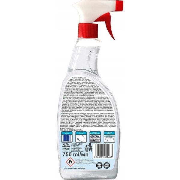 Chemia Płyn do mycia szyb PUCEK, z alkoholem, 750ml 13757073 5901185019663