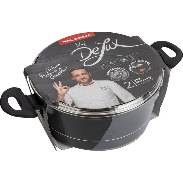 Florina Garnek aluminiowy Florina Delux by Mateusz Gessler 24 cm 4 l 13759254 5905031334269
