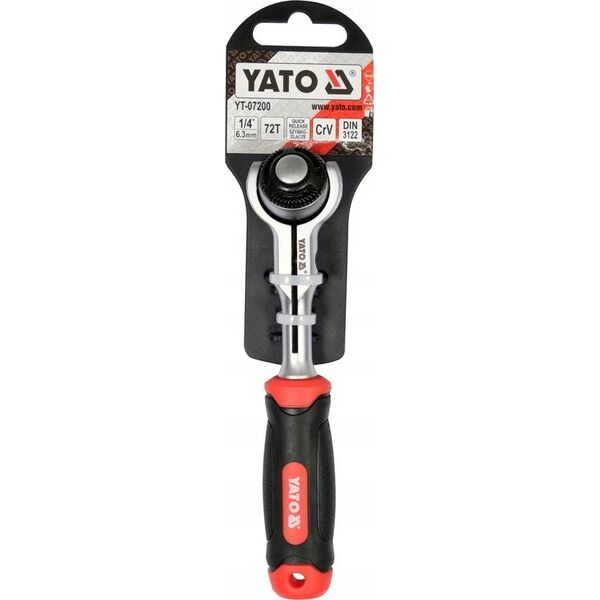 Yato YT. RATCHET WITH ROTATING HEAD 1/4" 13767321 5906083104459