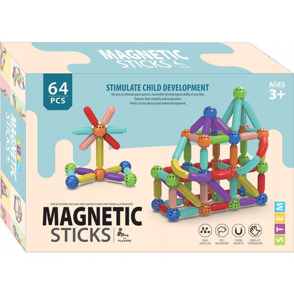 Egaleco L73G4 KLOCKI MAGNETYCZNE DUŻE 64SZT.PRO 13768935 5904100210671