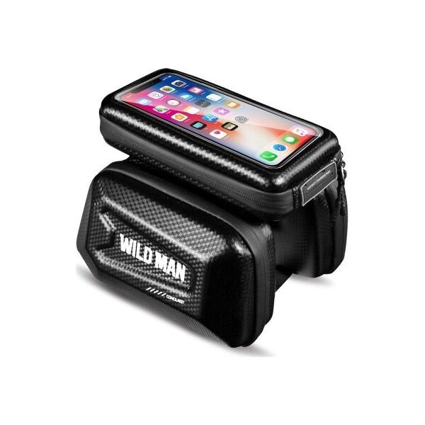 WildMan WILDMAN sakwa rowerowa na ramę na zamek  E6S 1,2L ( 4" - 7" ) czarna 13802714 5903396097034