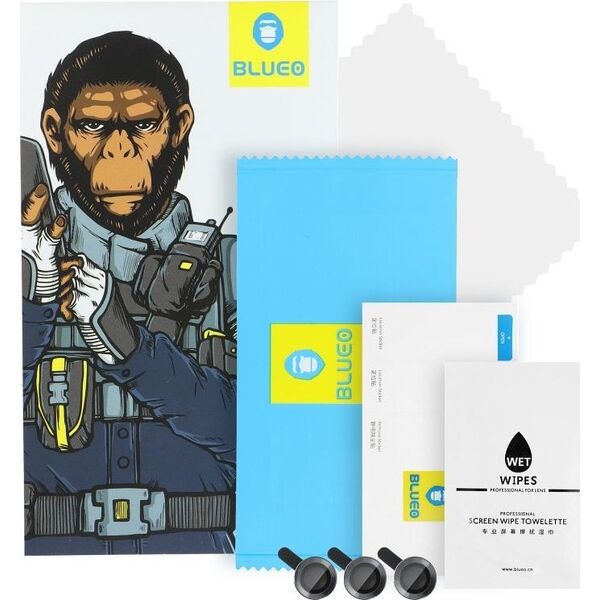 Blueo 5D Mr. Monkey Armor Camera Glass (Hot Bending) - do Samsung Galaxy S24 czarny 13802734 5903396242052