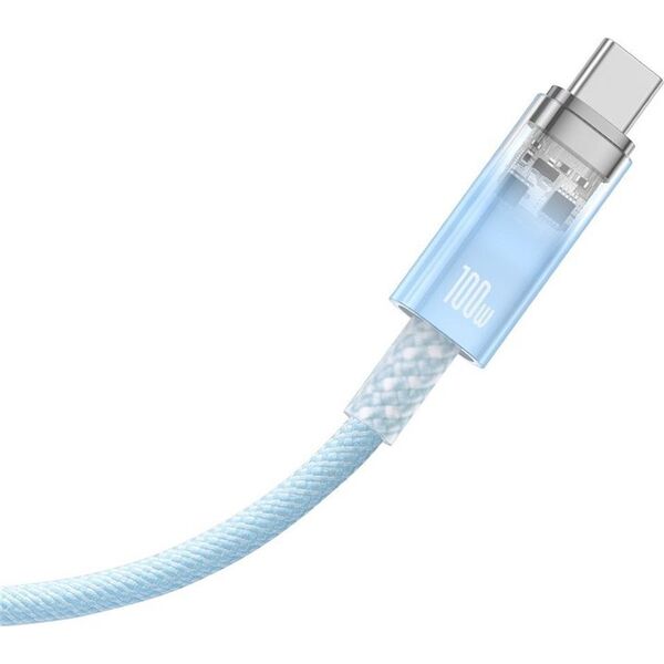 Kabel USB Baseus USB-C - USB-C 1 m Niebieski 13802847 6932172642839
