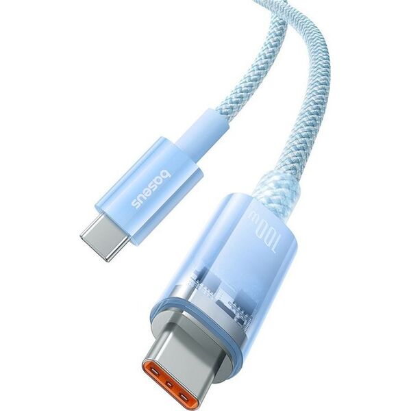 Kabel USB Baseus USB-C - USB-C 2 m Niebieski 13802848 6932172642877