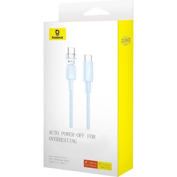 Kabel USB Baseus USB-C - USB-C 2 m Niebieski 13802848 6932172642877