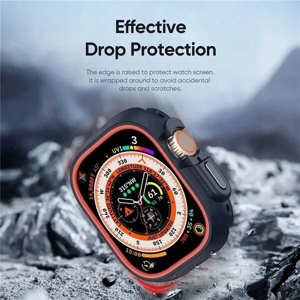 Dux Ducis DUX DUCIS futerał BAMO do Apple Watch Ultra / Ultra 2 49 mm czarno pomarańczowy 13802891 6934913021316