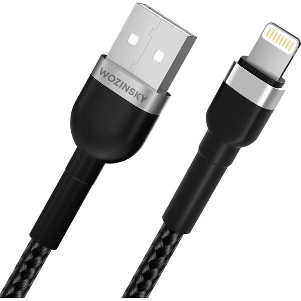 Kabel USB Wozinsky USB-A - Lightning 1 m Czarny (5907769308697) 13804521 5907769308697