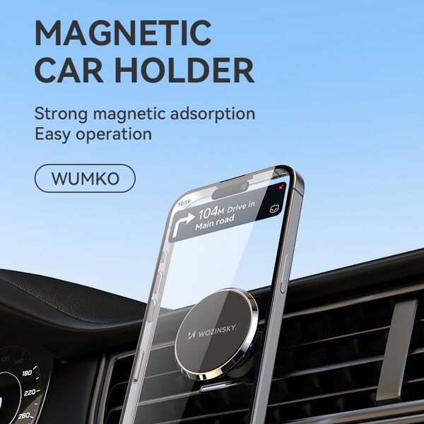 Wozinsky Uchwyt Wozinsky WUMKO na telefon magnetyczny na kratkę nawiewu do samochodu - czarny 13804529 5907769308864