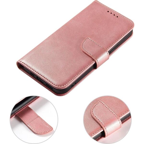 Hurtel Etui Magnet Case do Samsung S24 z klapką i portfelem - różowe 13804722 9145576284759