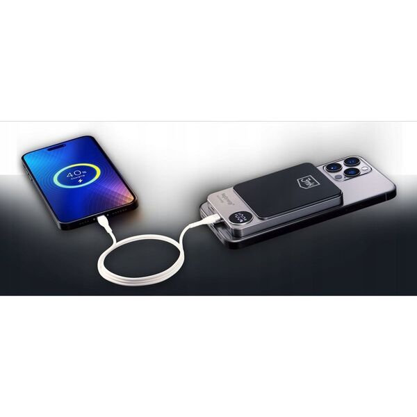 Powerbank Fixed FIXED MagZen - powerbank z MagSafe 1X USB-C PD 20W 6000 mAh czarny - Gwarancja bezpieczeństwa. Proste raty. Bezpłatna wysyłka od 170 zł. 13810076 8591680151707
