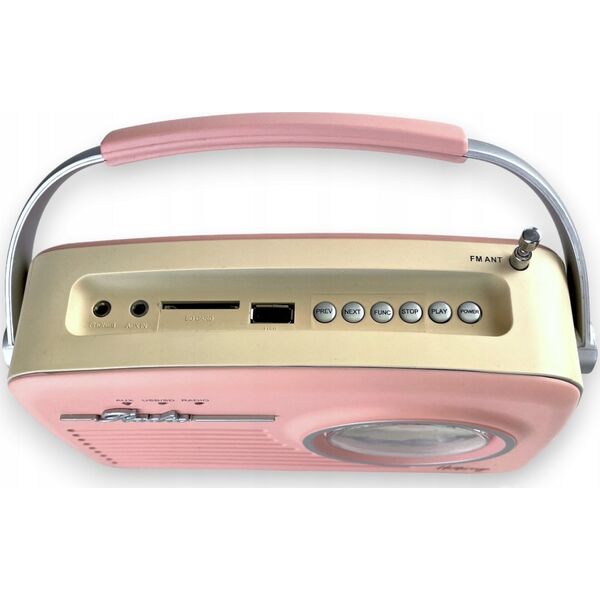 Radio Eltra Radio LUIZA RETRO SP-11 MP3 USB SD Różowe 13811494 5907727028513