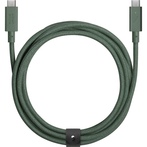 Kabel USB Native Union USB-C - USB-C 2.4 m Zielony (BELT-PRO2-GRN-NP) 13811830 4895200477099