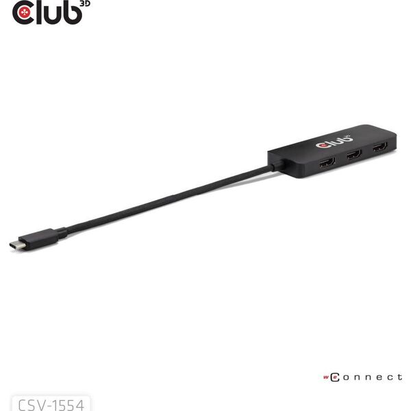 Club 3D Club3D MST-Hub USB 3.2 Typ C > 3x HDMI     4K60Hz      St/Bu retail 13812463 8719214473181